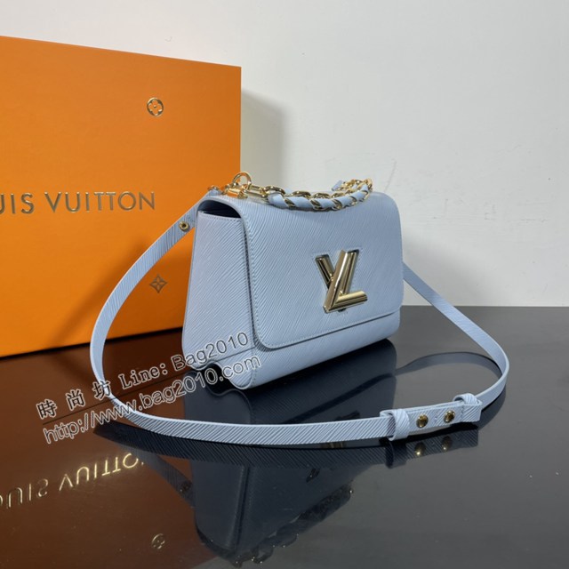 Lv路易威登2023專櫃新款單肩斜挎女包 LV新版Twist中號編結鏈條包 M21721 M21772 ydh5022